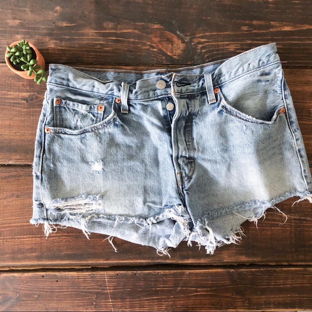 Levi’s Distressed Denim Shorts